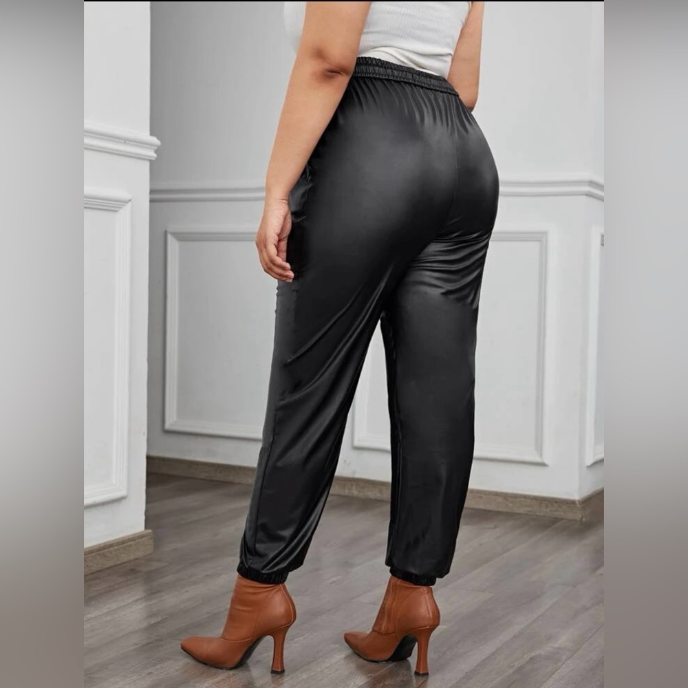 Faux leather jogger pants 2xl